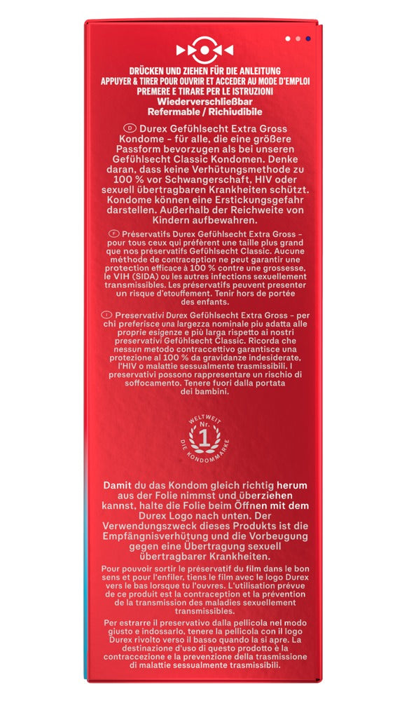 Durex - Gefühlsecht Extra - Kondome