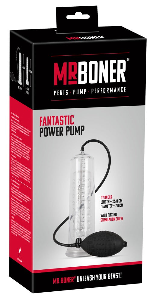 Mister Boner - Fantastic - Penispumpe mit genoppter Sleeve