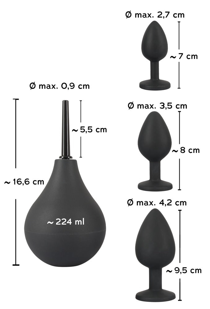 Black Velvets - Analset mit Dusche - 4-teiliges Set