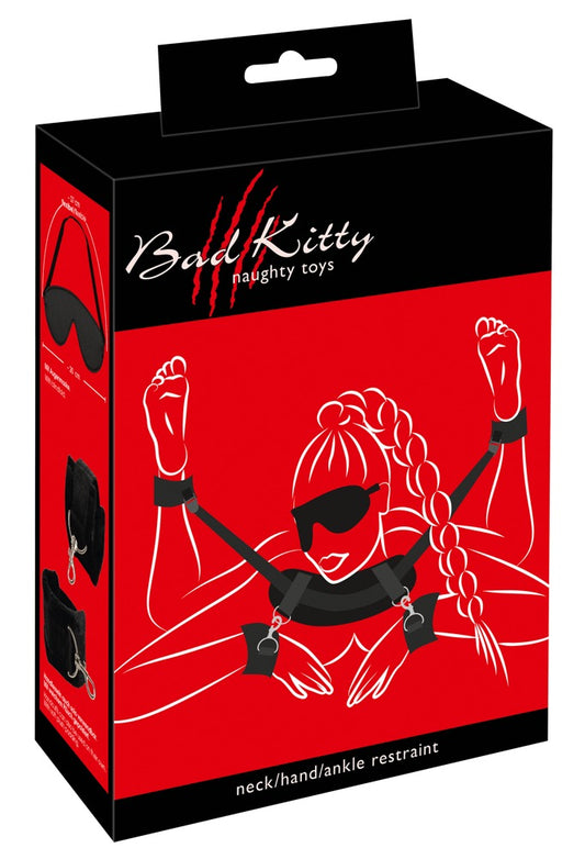 Bad Kitty - Ganzkörper-Fesselsystem mit Hals-, Hand- & Fußmanschetten