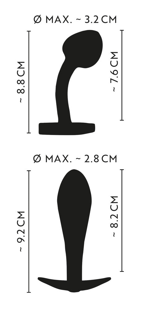 ANOS - Metall-Analplug-Set in Regenbogenfarben