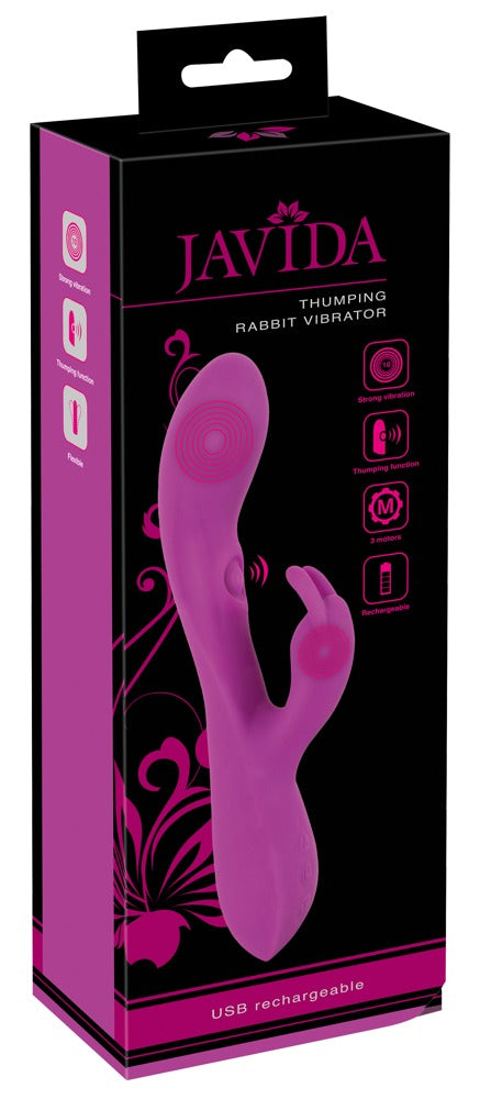 JAVIDA - Rabbitvibrator mit Klopf-Funktion