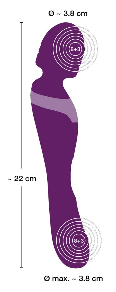 JAVIDA - Gebogener Vibrator mit 8 Vibrationsmodi