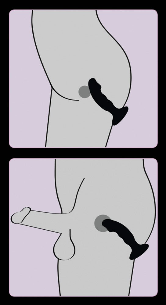 Black Velvets - Vibro-Analplug - gebogener Plug für P-/G-Punkt