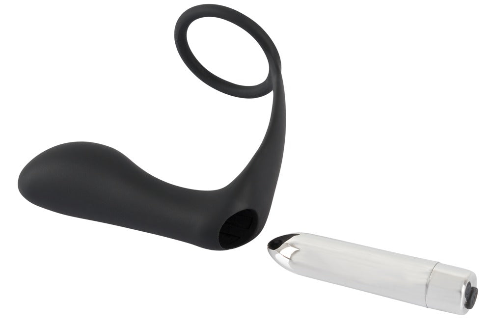 Black Velvets - Vibroplug mit Penisring - P-Punkt & Erektionskick