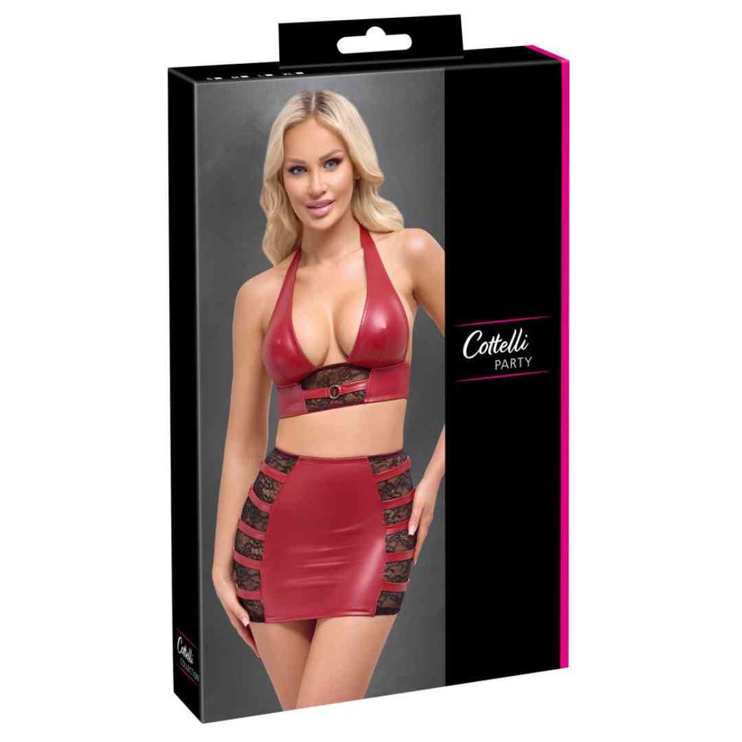 Bauchfreies Top & enger Minirock im Set