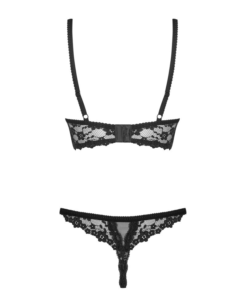 Obsessive - Bügel-Hebe und String ouvert im Set