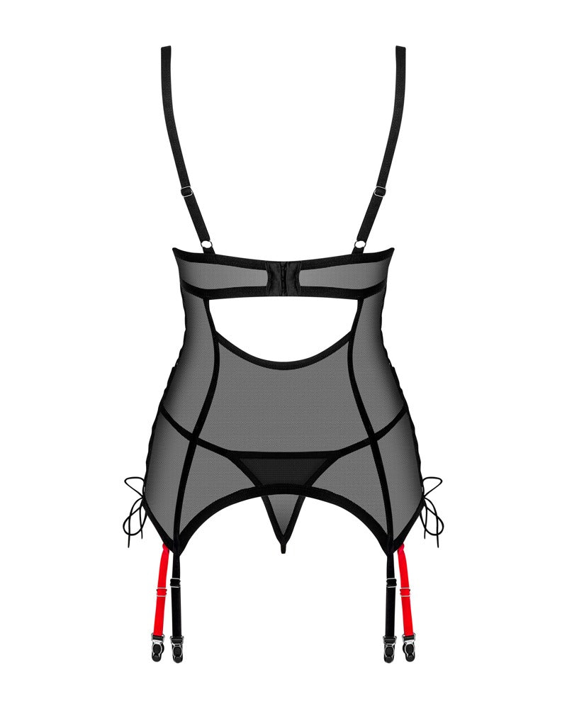 Obsessive - Set Glandez - Straps-Corsage und String im Set