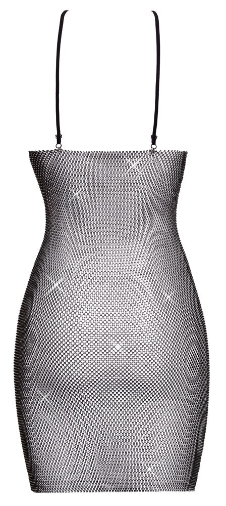 Glitzer Minikleid mit Netzmaschen