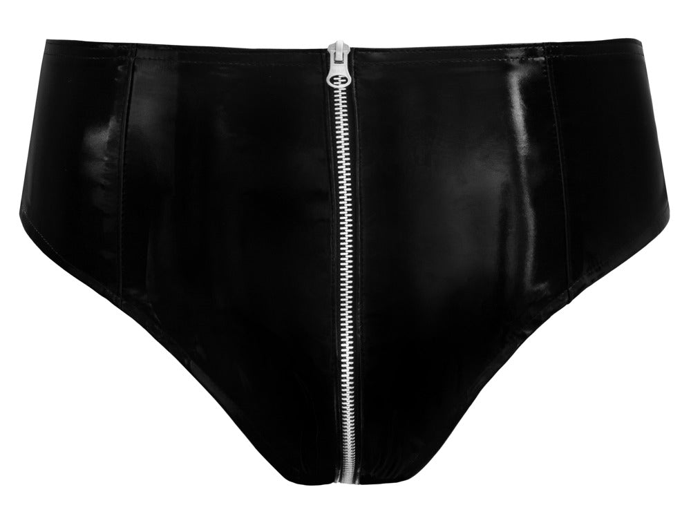 Black Level - Lackslip - Slip mit durchgehendem Zipper