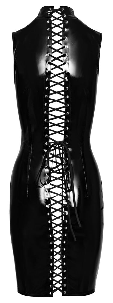 Black Level - Lackkleid - Mini-Kleid mit Reißverschluss