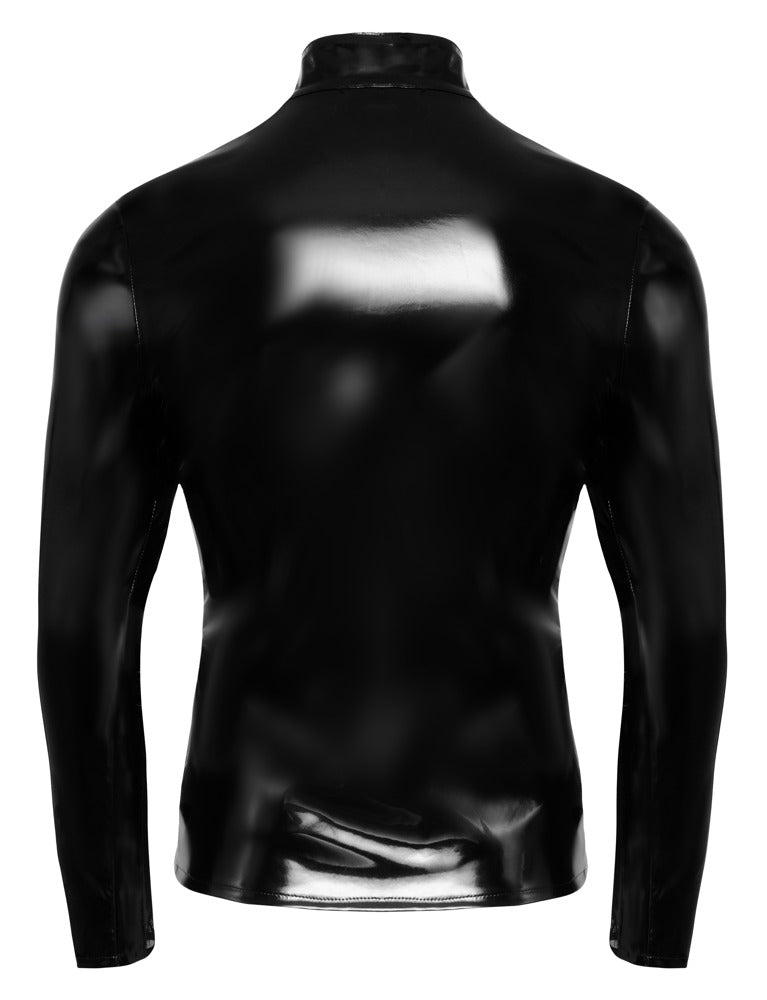 Black Level - Lack & Netz Langarmshirt