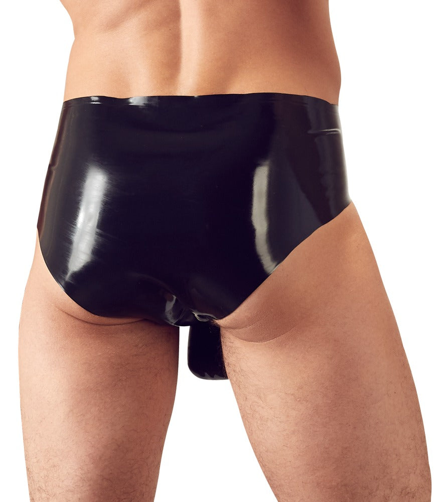 Late X - Latex Herren Slip mit genoppter Penishülle