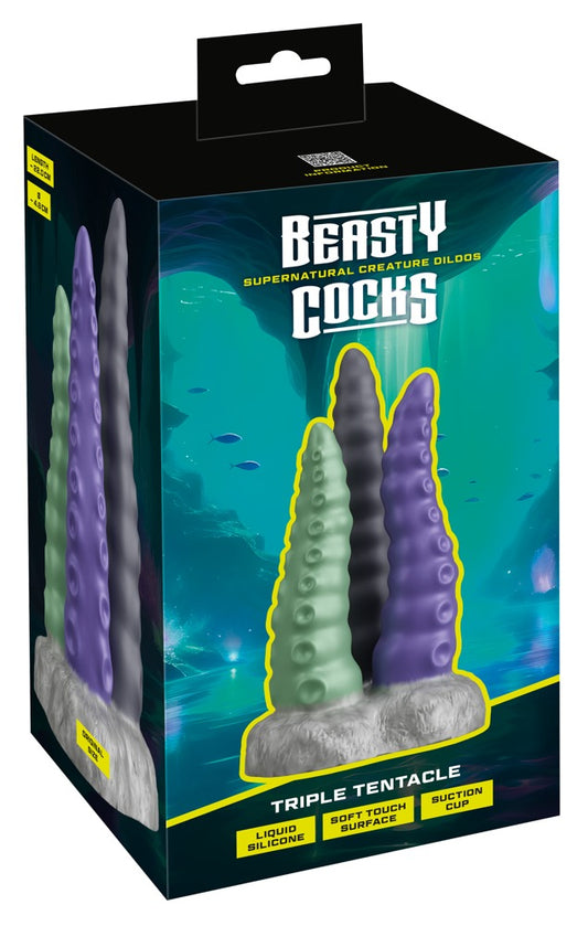 Beasty Cocks - Dildo-Set - Dreifach-Tentakel für Intensivspiel