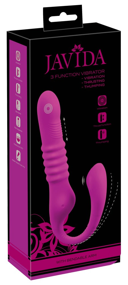 JAVIDA - Stoß-Vibrator mit Klitoris-Stimulationsarm