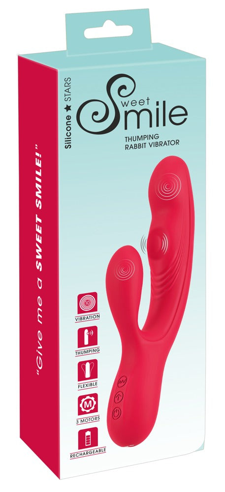 Sweet Smile - Rabbitvibrator mit Klopf-Funktion