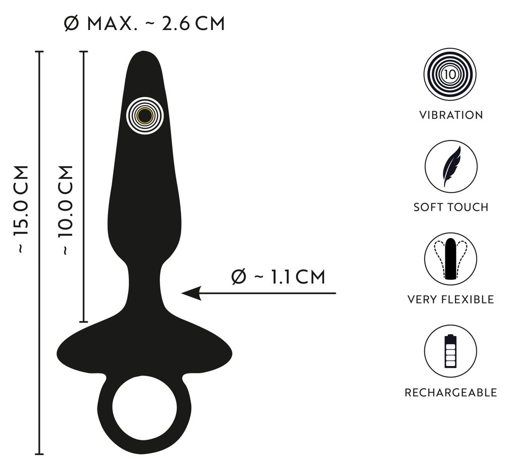 ANOS - Vibro-Analplug für Einsteiger*innen mit flexiblem Design
