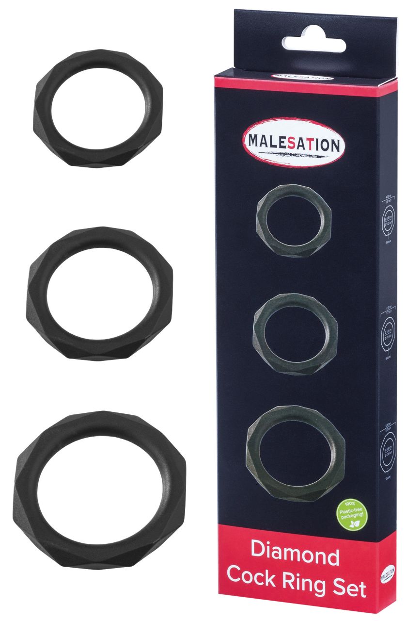 MALESATION - Diamond Cock Ring Set