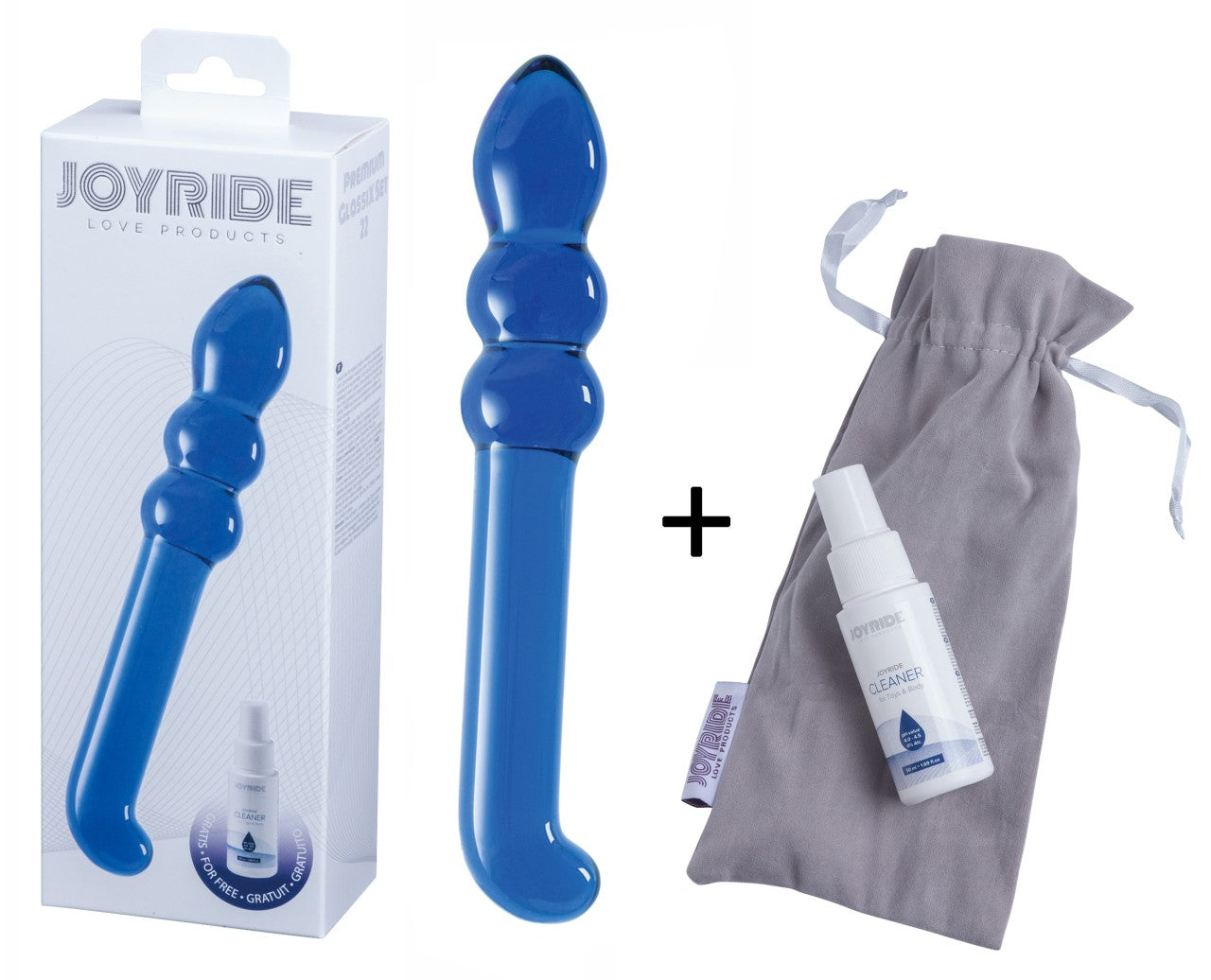 JOYRIDE - GlassiX Set - Hand gefertigter Glas-Dildo