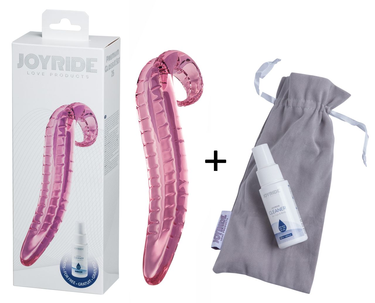 JOYRIDE - GlassiX Set - Hand gefertigter Glas-Dildo