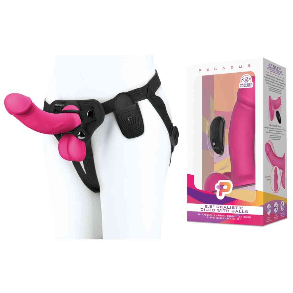 Realistic Dildo with Balls & Harness Set