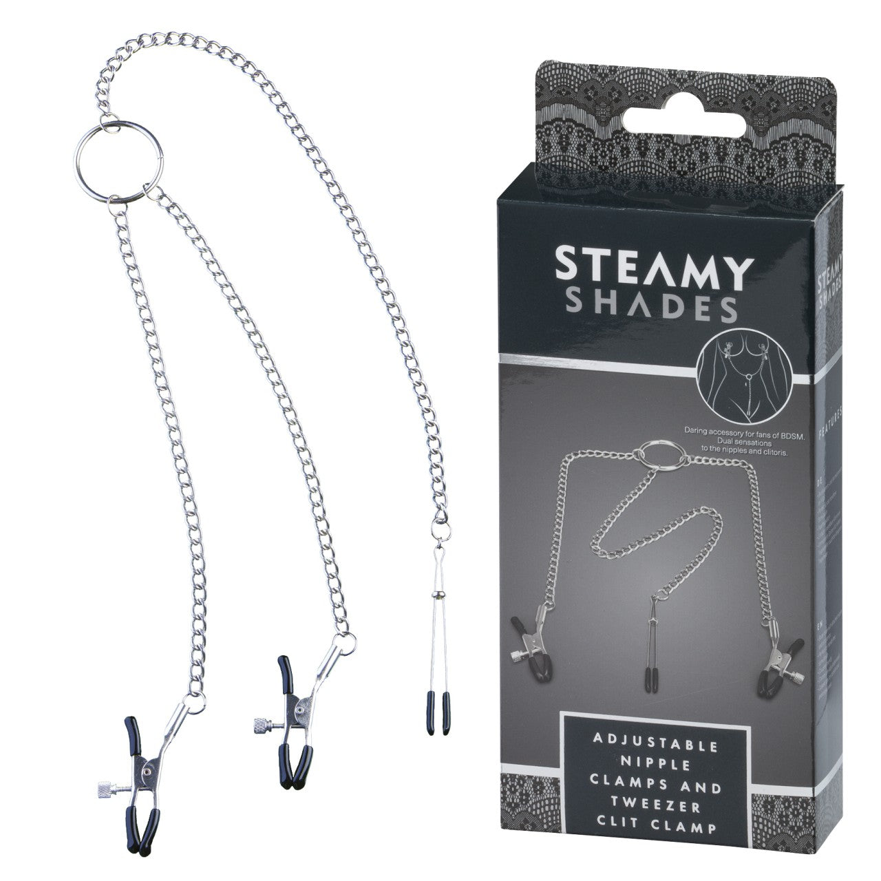 STEAMY SHADES - Brustwarzen- und Intimklemmen im Y-Stil
