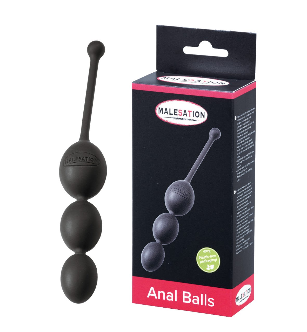MALESATION - Analkette aus Silikon im ergonomischen Design