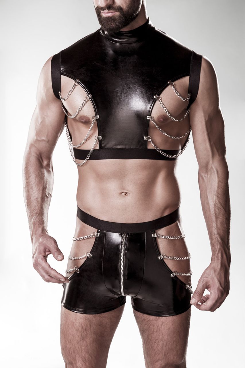 Grey Velvet - Men 2-teiliges Kunstleder Set 2xl-3xl