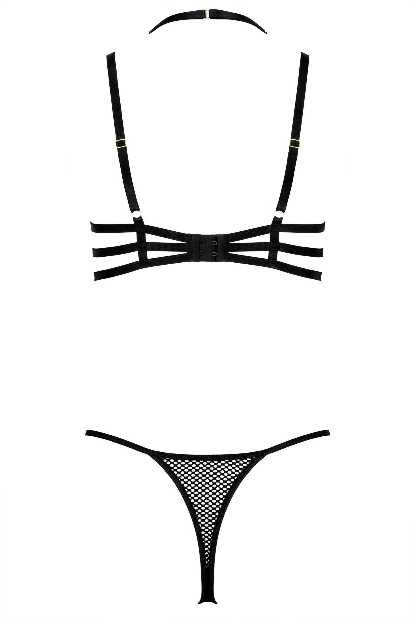 Zweiteiliges Dessous-Set mit Neckholder-BH und String