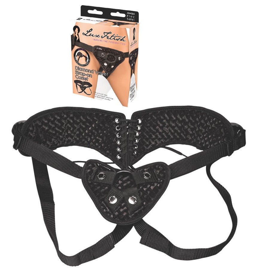 Lux Fetish - Diamond Velvet - Strap-on Korsett