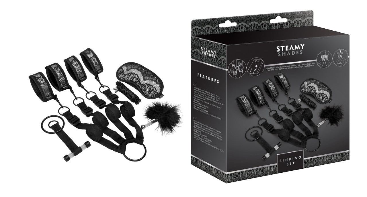 STEAMY SHADES - Fessel-Set aus Stoff