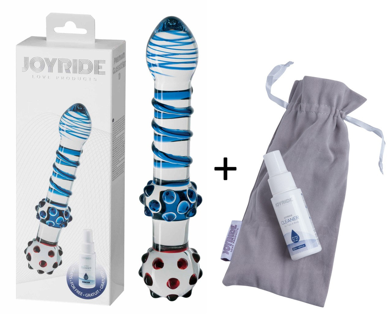 JOYRIDE - GlassiX Set - Hand gefertigter Glas-Dildo