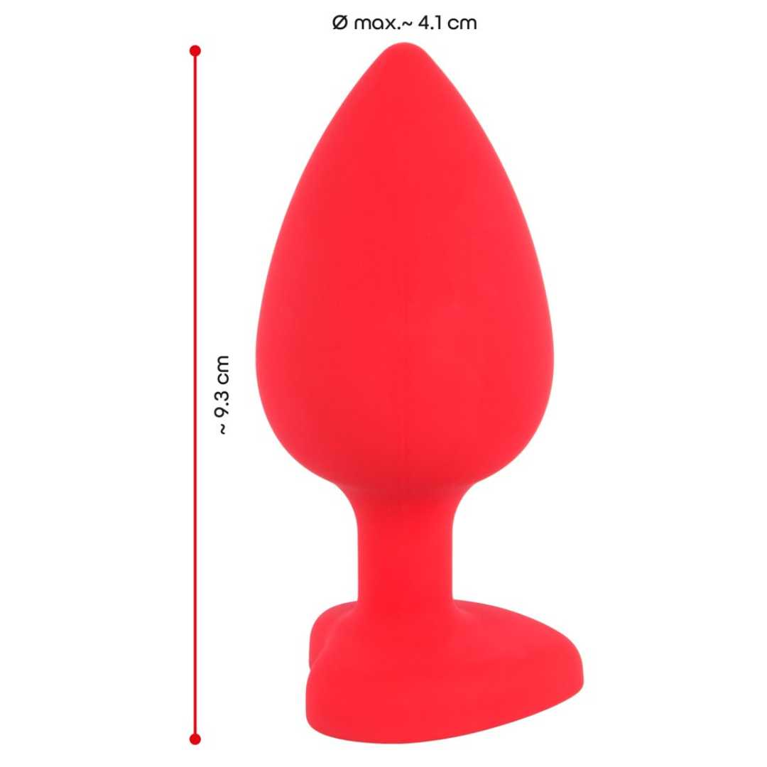Analplug „Silicone Plug“, mit Stopper in Herzform