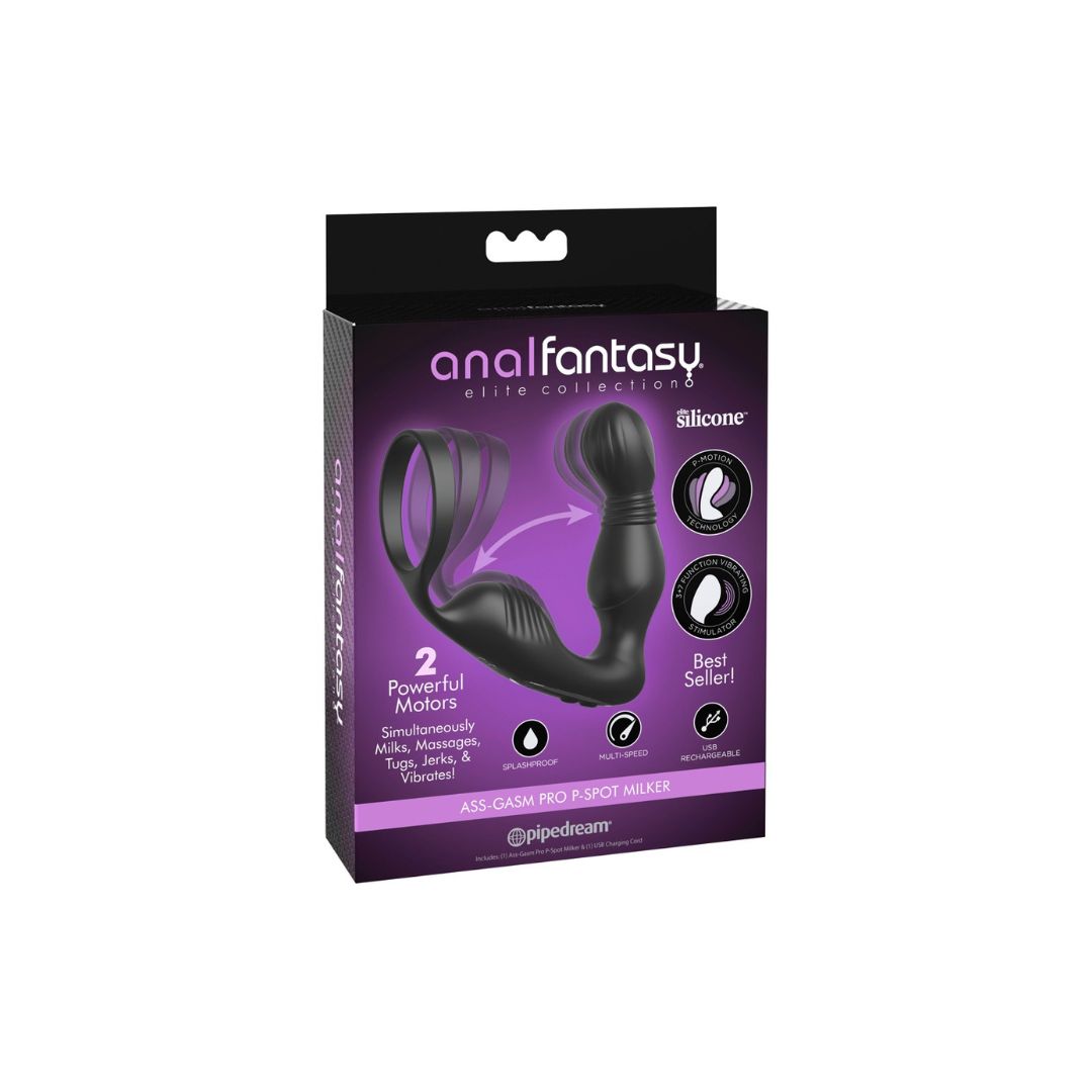 Analvibrator „Ass-Gasm Pro P-Spot Milker“ mit Penisring OH MY! FANTASY