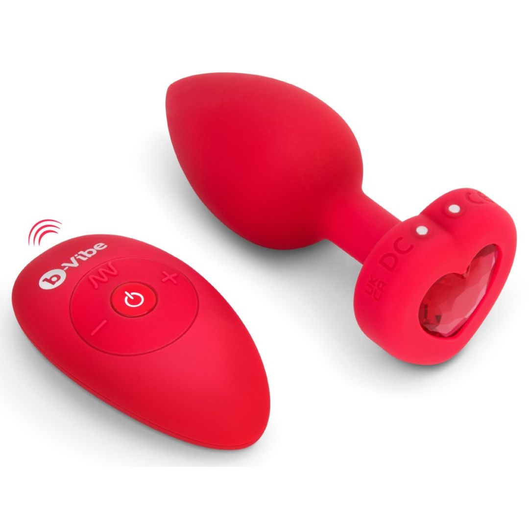 Analvibrator „vibrating heart“ mit funkelndem Herz-Stopper und Fernbedienung OH MY! FANTASY