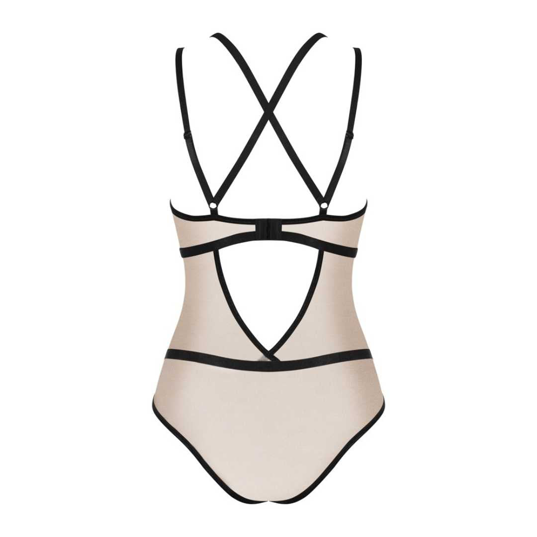 Body "Nudelia" mit Kontrast-Streifendesign