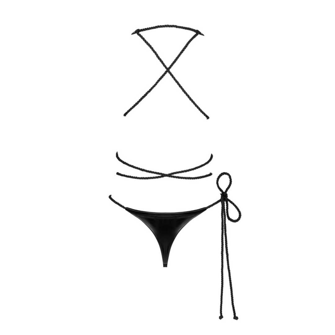 Body ouvert "Cordellis" mit Riemchen im Wetlook