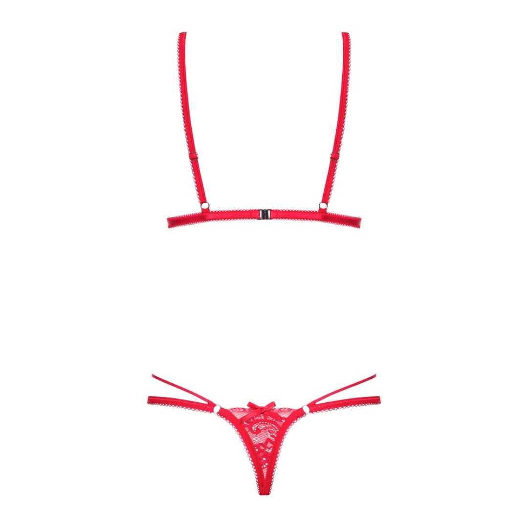 Stringbody aus feiner Spitze mit Riemchen und Schleifchen