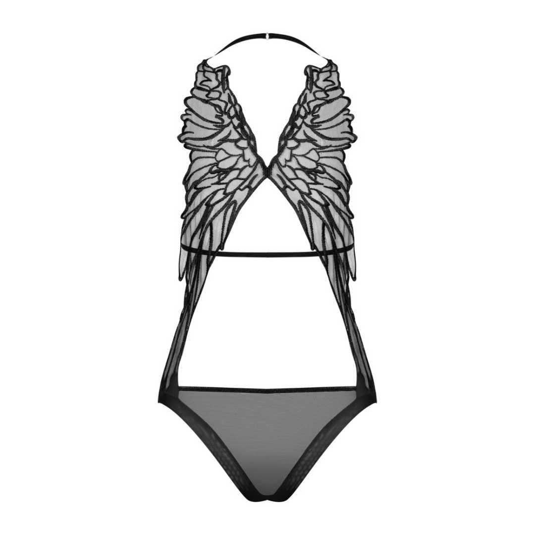 Transparenter Body mit Flügeldruck