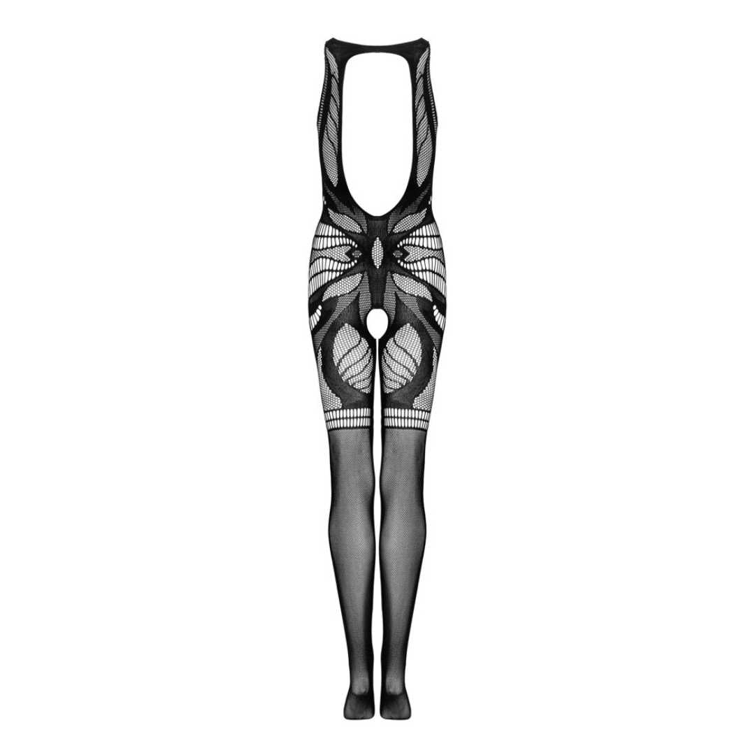 Sexy Netz-Catsuit ouvert mit freiem Rücken