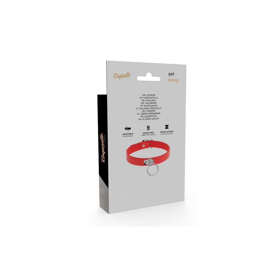Rotes Choker mit Ring
