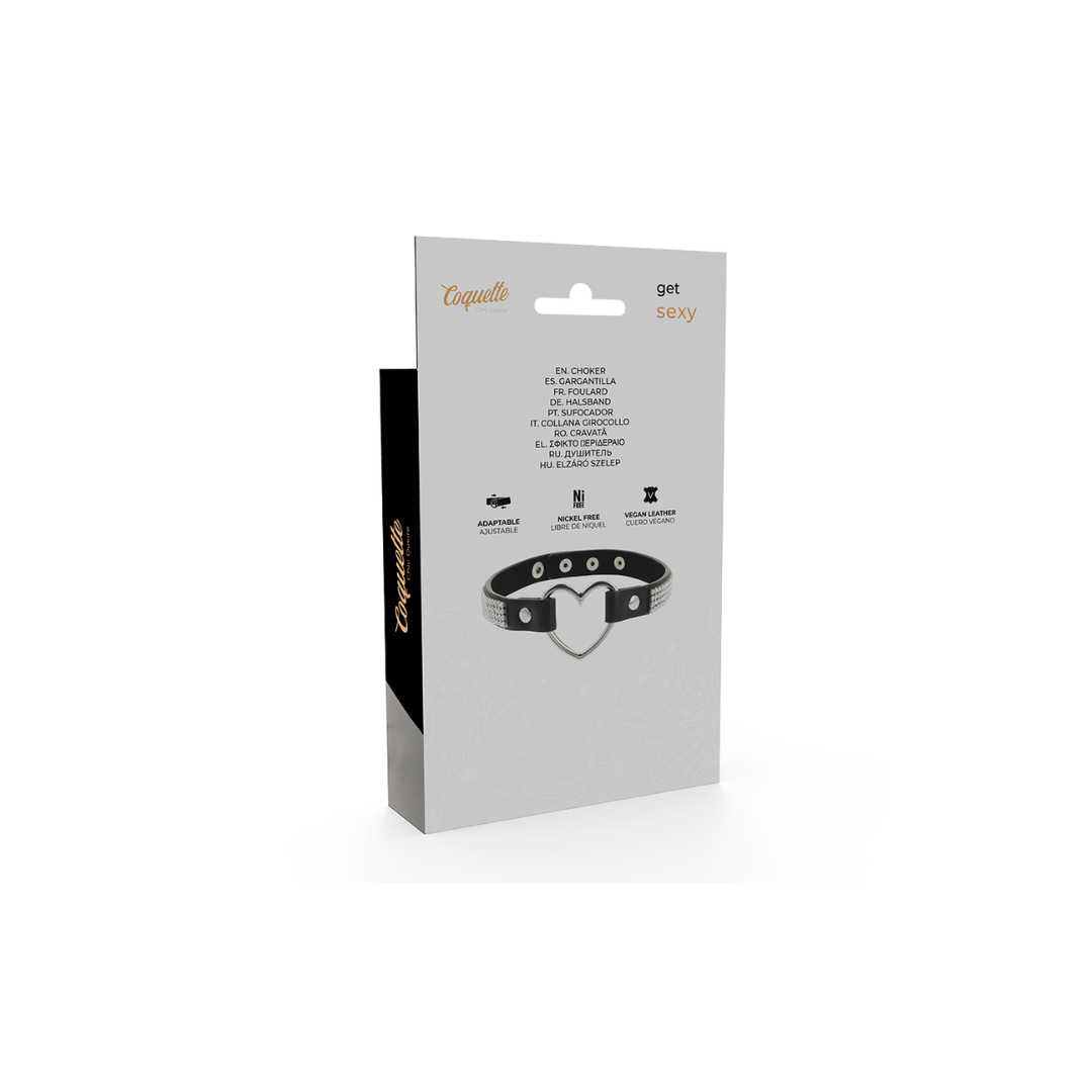 Handgefertigtes Choker mit Strasssteinen und Herz