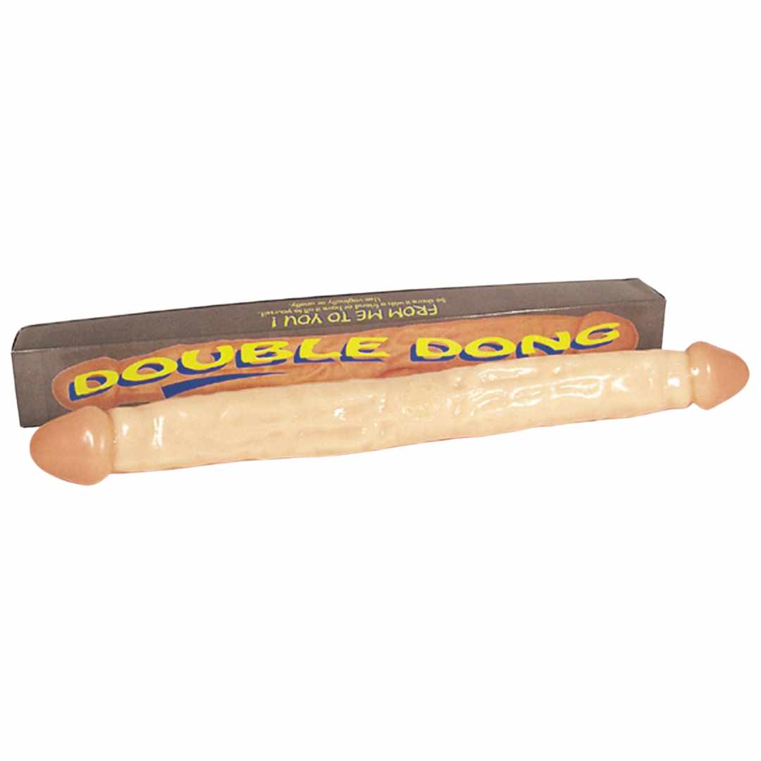 Doppel-Kunst-Penis natur, 45cm