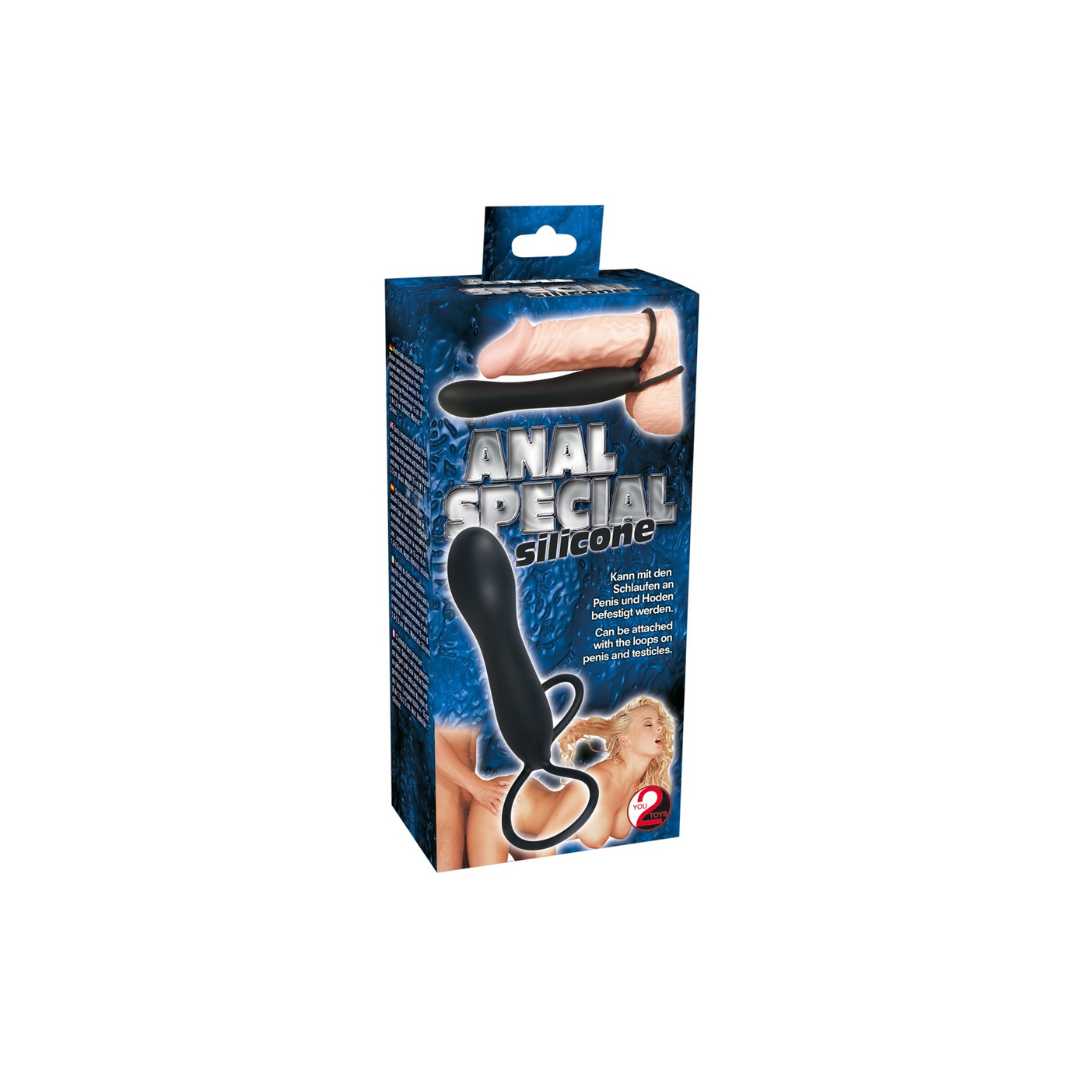 Analdildo „Analspecial“ mit Penis- und Hodenring