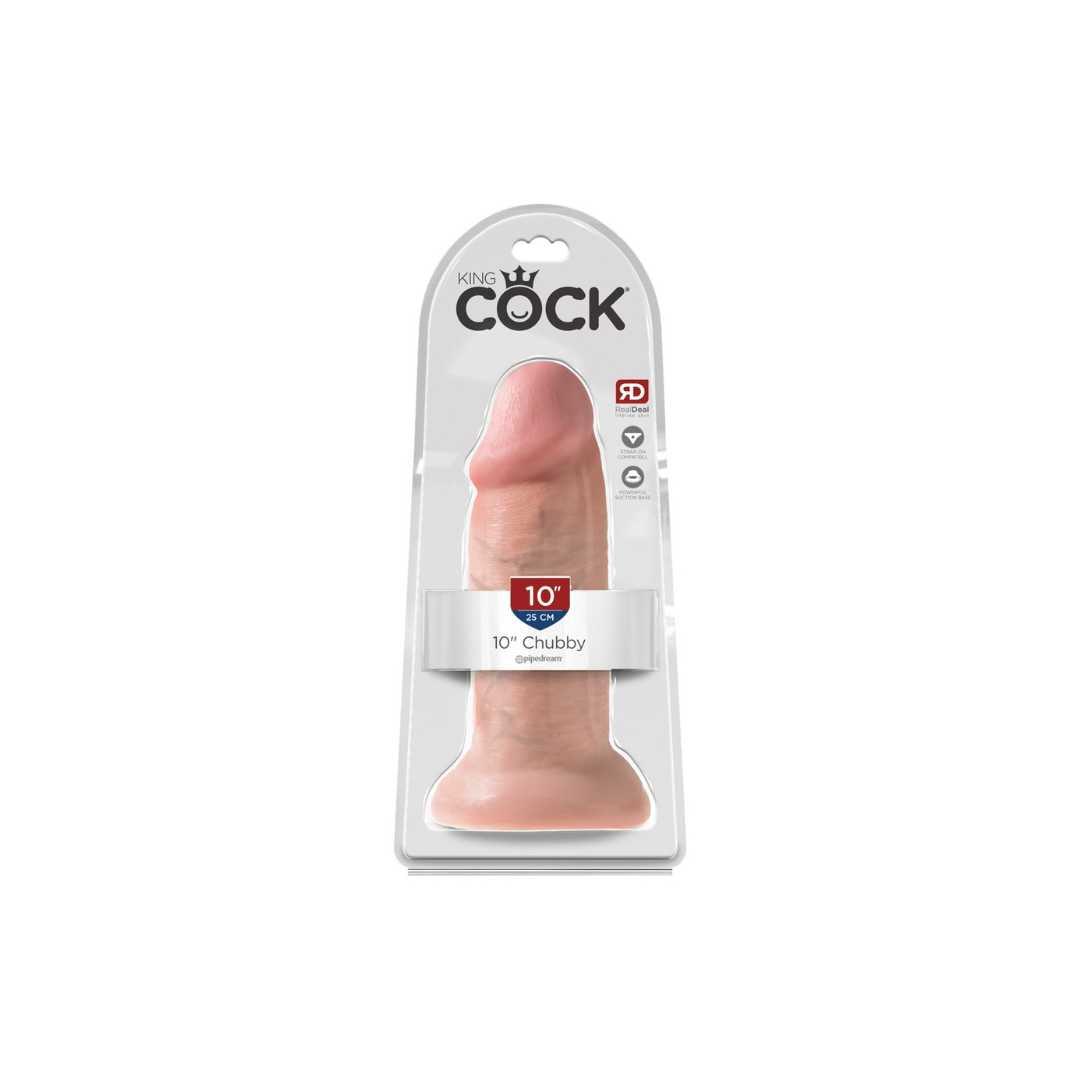 Naturdildo „10" Chubby" mit Saugfuß