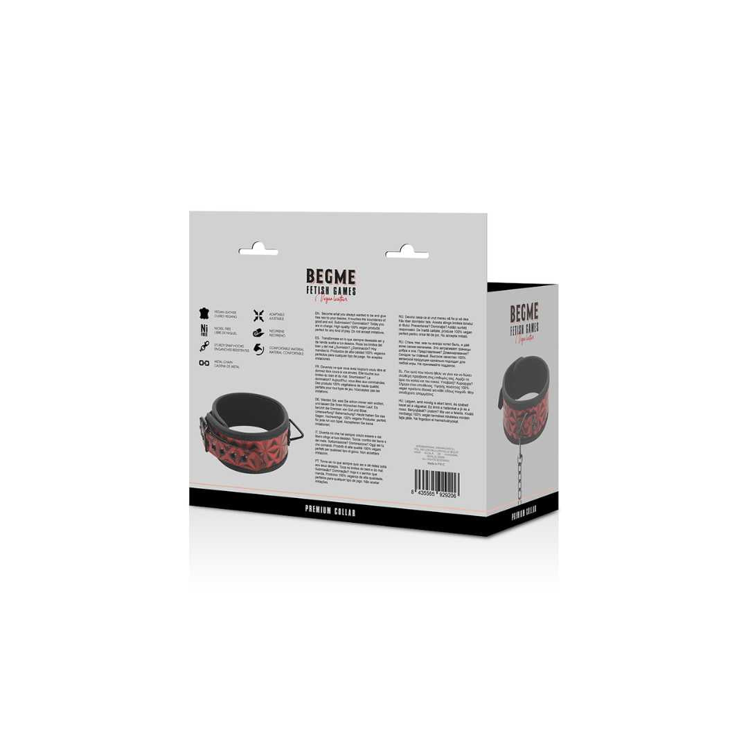 Premium Lederhalsband mit Leine