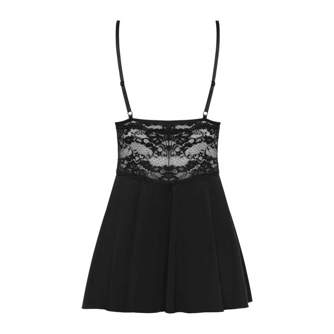Bezauberndes, schwarzes Babydoll