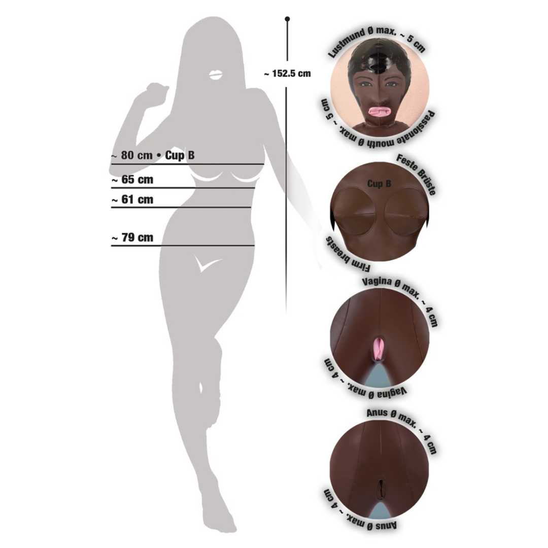 Liebespuppe mit 3 Öffnungen