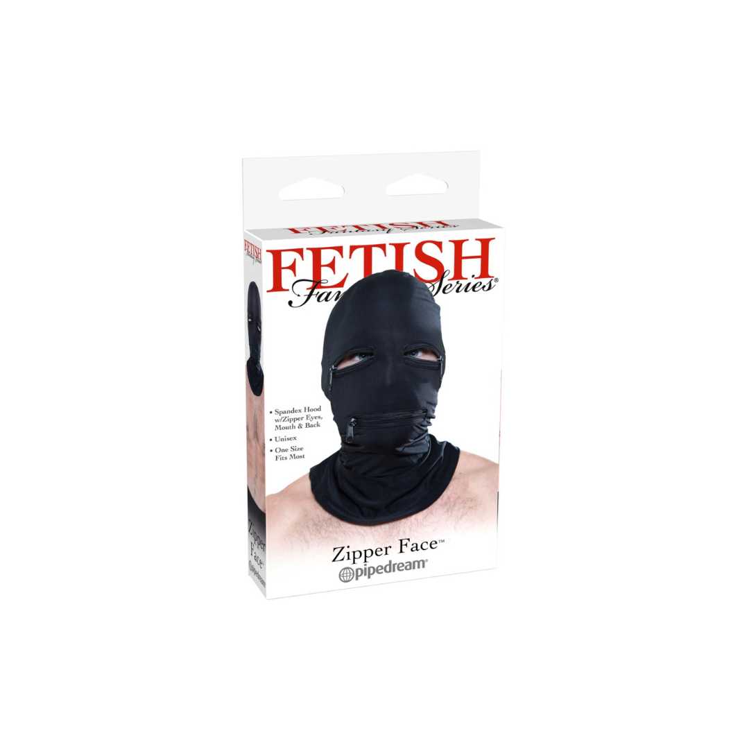 Kopfmaske „Zipper Face Hood“ aus elastischem Stoff