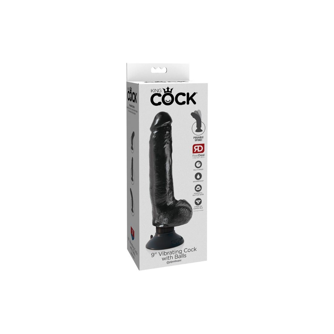 Vibrator „9" Vibrating Cock with Balls“ - OH MY! FANTASY